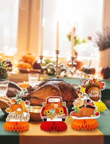 Thanksgiving Table Decorations, Fall Harvest Honeycomb Centerpieces - Image 6