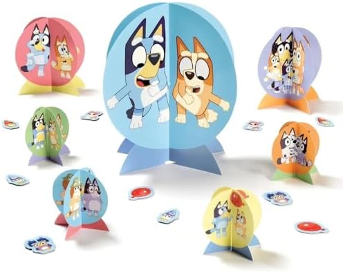 Bluey Table Centerpiece Kit - 27 Pc Set - High-Quality & Sturdy, Perfect Party Essential For Themed Parties & Events by AmscanPartySupplies