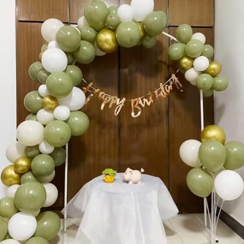 300 Pack Sage Green Gold and White Balloons 5 Inch Latex Green White Metallic Gold Bulk Small Balloon Arch Garland Kit for Birthday Wedding Bridal Baby Shower Supplies Graduation Party Decorations - Image 5