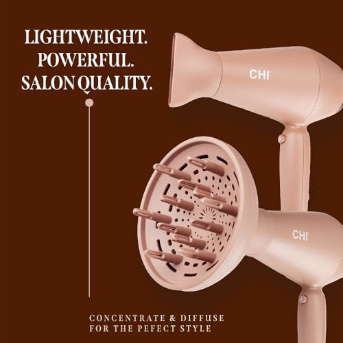 CHI 1875 Series Hair Dryer, Lightweight & Powerful Blow Dryer, Mocha - Image 3