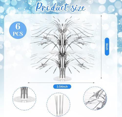6 Pcs Star Centerpiece, Silver - Image 2