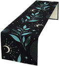 Magic Moon Table Runner Gothic Tarot Astrology Boho Sun Stars Herb Dinner Runner for Farmhouse Party Holiday Home Kitchen Dining Table Decoration 13"x108" by SHElifestyle