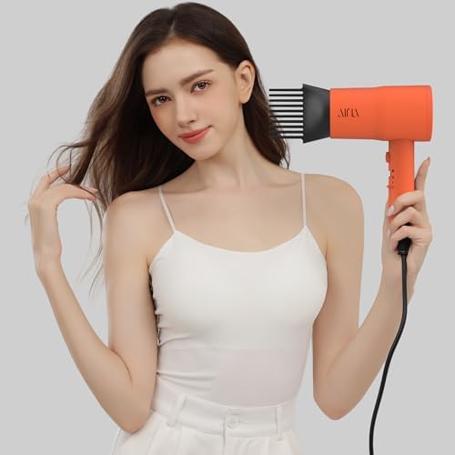 AINA Hair Dryer with Diffuser,Comb Full-Featured Blow Dryer 110V(Orange) - Image 6