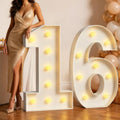 Imprsv Marquee Numbers 3FT Large Light Up Numbers 16 Birthday Decorations by Letsmakeitimpressive