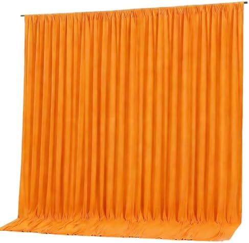 10x10ft Orange Backdrop Curtain Panels for Parties - Wrinkle Free Polyester Photo Curtain Backdrop Wedding Back Drop Fabric Drapes for Party Decorations Background for Photography by WishCare