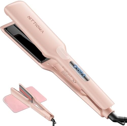 1.75" Ceramic Hair Straightener for Women,Infrared Wide Flat Iron by HITTIONA