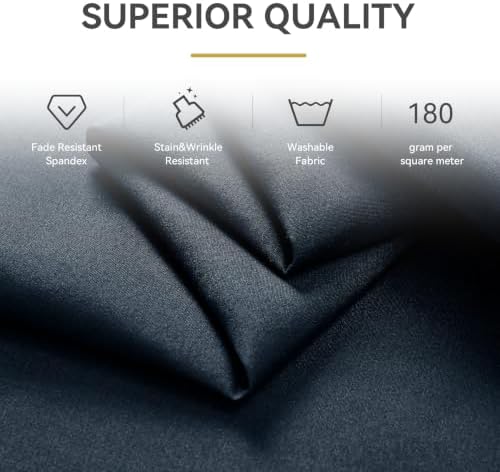12 ft x 50 ft Black Backdrop Curtain Panels, 4 Panels Thick Fabric Photography Backdrop Drapes for Wedding Party Home Decorations - Image 2