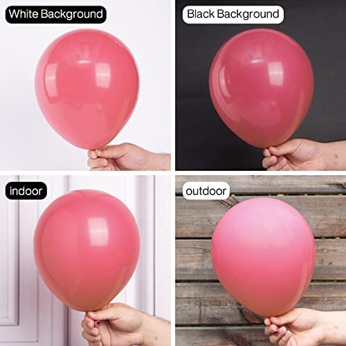 PartyWoo Mauve Dusty Balloons 50pcs Blush Pink Rose Latex Helium Balloons - Image 2