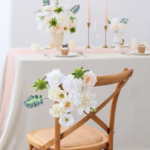 Floweroyal Artificial Flowers Fake Rose Flowers Dahlia with Stems for DIY Wedding Bridal Bouquets, Baby Shower, Floral Arrangement, Table Centerpieces, Home Decorations - Image 6