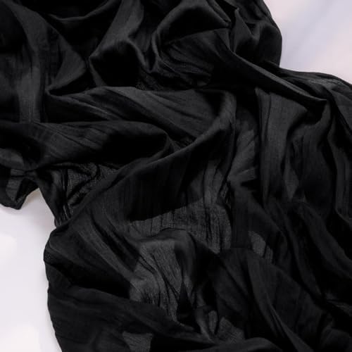 Black Table Runner Halloween Fall Cheesecloth Table Runner Gothic Decor - Image 4