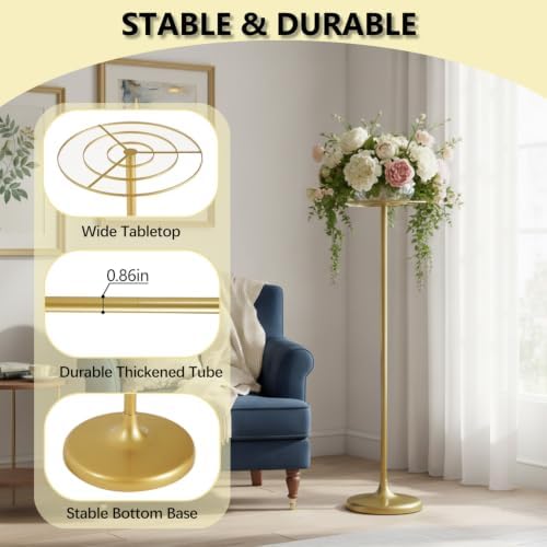 4pcs Gold Metal Wedding Flower Stand, 39.4" Tall Table Centerpieces - Image 4