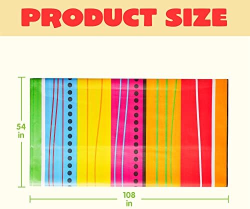 JOYIN 6 pcs Cinco De Mayo Printed Plastic Tablecover w/Multi Color Style (54 x 108 INCHES) for Fiesta, Taco Night, Birthday, and Mexican Themed Party - Image 5