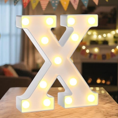 8.86 Inch Marquee Light Up Letters X for Party Decorations by NANXU