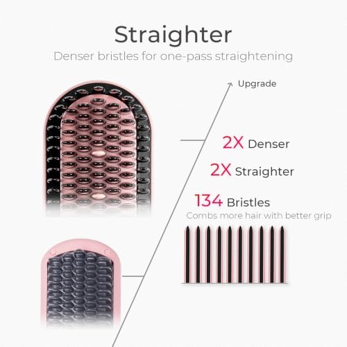 TYMO Hair Straightener Brush - Ionic Plus Straightening Brush for Women - Image 3