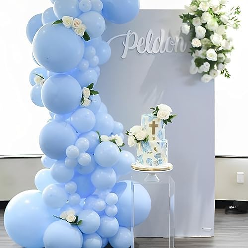 Voircoloria 110pcs Light Blue Baby Blue Latex Party Balloons, 12inch - Image 4