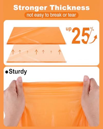 NatNarr 3 Pk Orange Plastic Tablecloth Scalloped Fall Halloween Table Cloth - Image 2