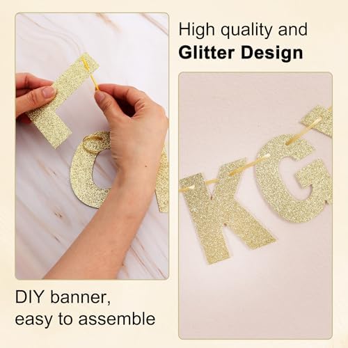 BEISHIDA Glitter Champagne 116 PCS A-Z DIY Letter Custom Banner Party Decor - Image 3