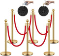 VIVOHOME Gold Stanchions and Velvet Ropes, 5 Feet Ropes and 39 Inch Posts by VIVOHOME