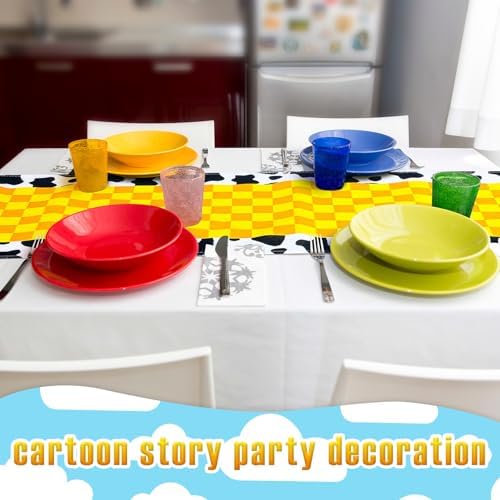 4 Pcs Cartoon Story Table Runner Birthday Party Supplies, Classic - Image 3