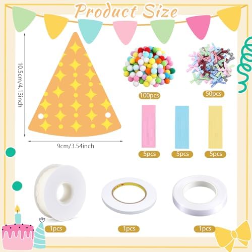 192 Pcs DIY Face Banner Kit Fun to One Birthday Decoration - Image 2