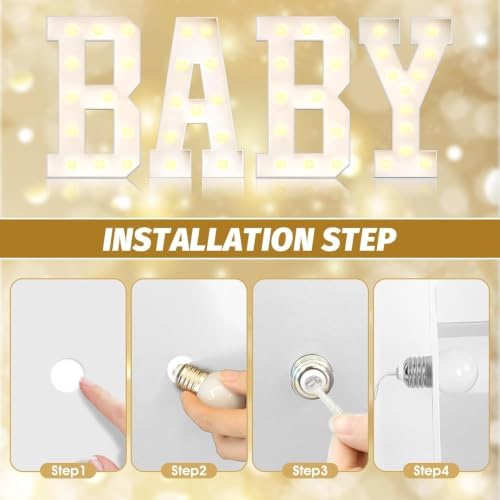 Ledido Easy-Assemble 4FT Marquee Light Up Letter, Large Lighted Letter A - Image 6