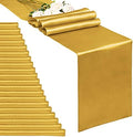 20-Pack Gold 12 x 108 inches Long Premium Satin Table Runner by REWOMC