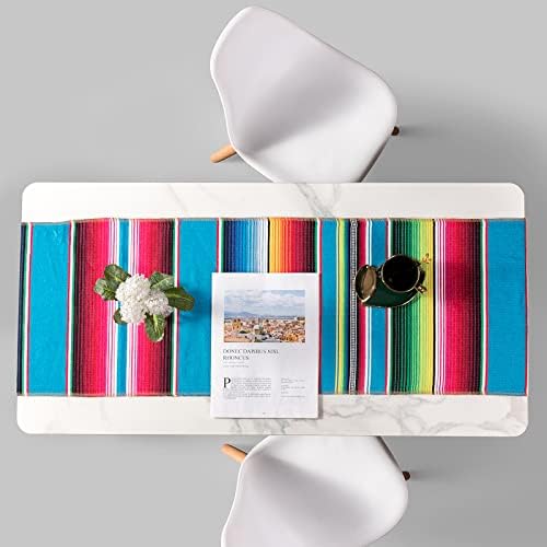 Mexican Table Runner 8 Pack, 14 x 84 in Serape Fiesta Party Decor - Image 3
