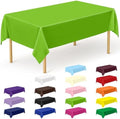 QZYL 12 PCS Bright Plastic Table Cover, 54 X 108 in Rectangle Disposable Table Cloth for Picnic, Light Green Plastic Tablecloth for Parties Weddings Graduation Birthday by QZYL