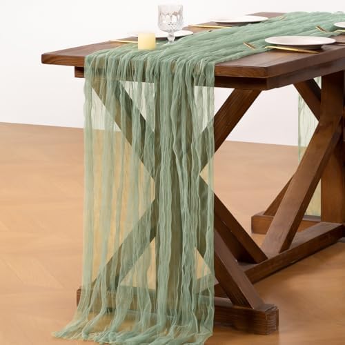 Cheesecloth Table Runner Tulle Fall Boho Wedding Shower Party Home Decor - Image 3