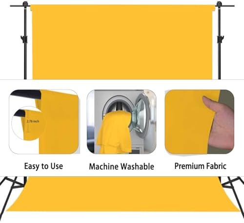 Yellow Photography Backdrop for Photoshoot, Fabric 6x9ft - Image 6