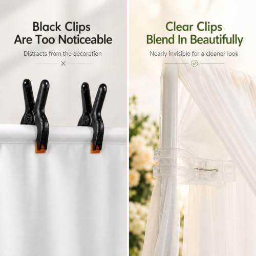 LemonRoad 1 Pack Large Balloon Arch Clips Spring Clamp for Backdrop, Clear - Image 5