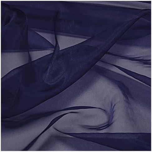 60 Yard Organza Fabric 44" Wide for Wedding Event Décor - Navy Blue - Image 4
