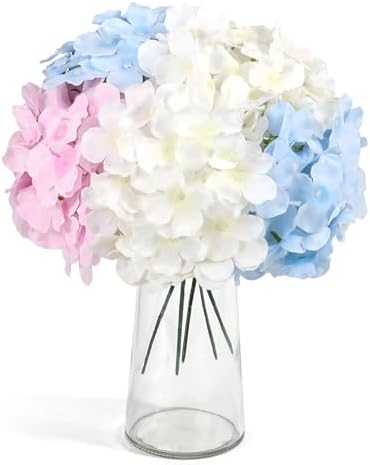 Auihiay 64Pcs Hydrangea Artificial Flowers Bulk, Faux Hydrangea Flowers - Image 4