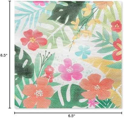 American Greetings Tropical Luau Party Supplies for BBQs and All Summer Parties, Lunch Napkins (50-Count) - Image 6