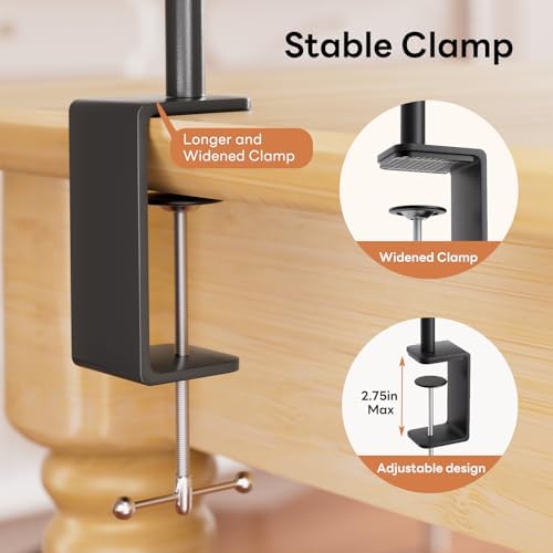 XLHOMO Over The Table Rod Stand with Clamps, Adjustable 32''-79'' Tall 32"-131" Length, Black Table Arch Stand Metal Balloon Frame Hanging Rod for Weddings Birthdays Party Garden Arbors Decoration - Image 2