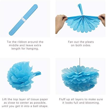 34 Pcs Blue Party Decorations, Paper Fans Pom Poms Tassel Garland 8-16 in - Image 6