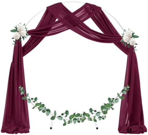 Wedding Arch Draping Fabric Sheer Chiffon Curtain Drape Wedding Party Decor - Image 2