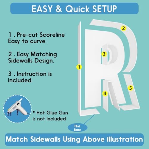 3FT DIY Mosaic Balloon Letter R Frame, Fillable Party Backdrop Decor - Image 4