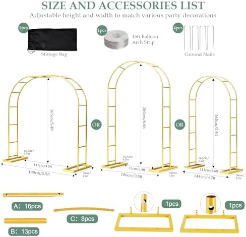 WellSign Wedding Arch 6.6FTx3.5FT Garden Trellis for Climbing Plants - Image 4