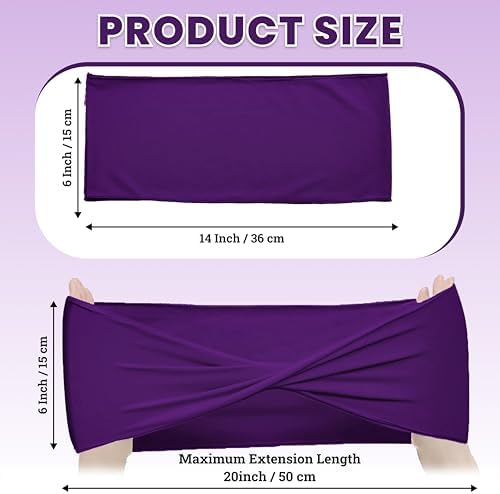 MDS Pack of 25 Spandex Chair Sashes Without Slider Buckles – Cadbury Purple - Image 2