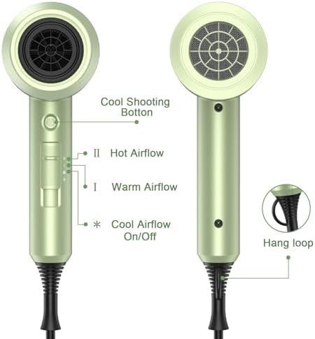 slopehill Professional Ionic Hair Dryer, Lime Cream - Image 6