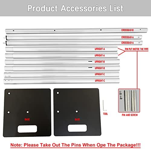 Hecis Pipe and Drape Backdrop Stand,8ft x 10ft Backdrop Stand, Adjustable Metal Heavy Duty Wedding Background for Parties Birthday Party Baby Shower Wedding Decorations - Image 5