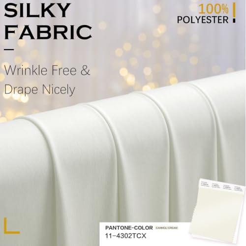 20x12 ft Ivory Backdrop Curtains for Weddings Parties, Birthdays and Photos - Image 6