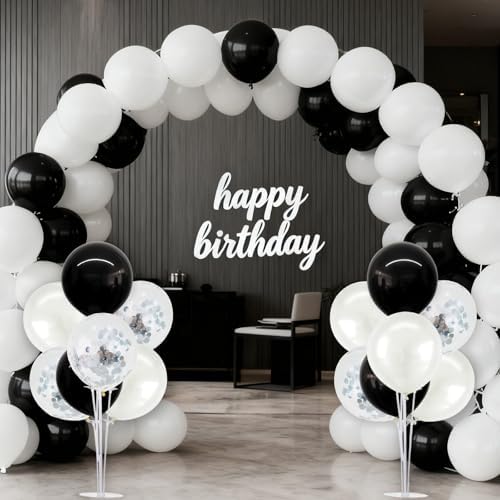 TONIFUL 4 Set Black and White Balloon Stand Balloon Centerpiece for Table - Image 4