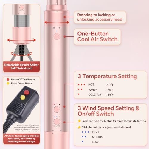 5 in 1 Hair Dryer Brush,110,000 RPM High-Speed Auto Wrap Curling Brush - Image 4