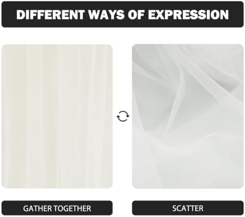Artoid Mode 3Pcs Ivory Gauze Table Runner 28x120Inch, Seasonal Sheer Kitchen Dining Holiday Wedding Birthday Baby Shower Table Decor for Home Party - Image 6