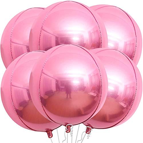 KatchOn Pink Balloons - 22 Inch, Pack of 6, Pink Mylar Balloons by KatchOn