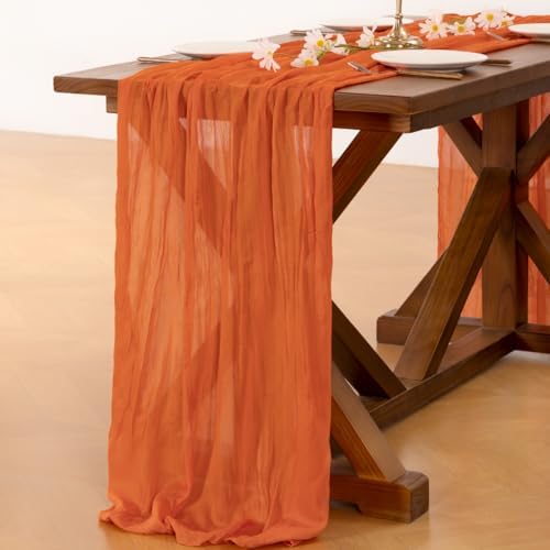 Cheesecloth Table Runner Fall Boho Wedding Birthday Party Home Decor - Image 5