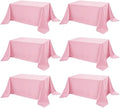 6-Pack Pink Tablecloths for Rectangle Tables, 90 x 156 Inches by DailySet
