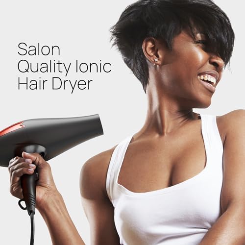TREZORO Professional Hair Dryer with 2 Concentrator Nozzles, 2000W, Black - Image 2